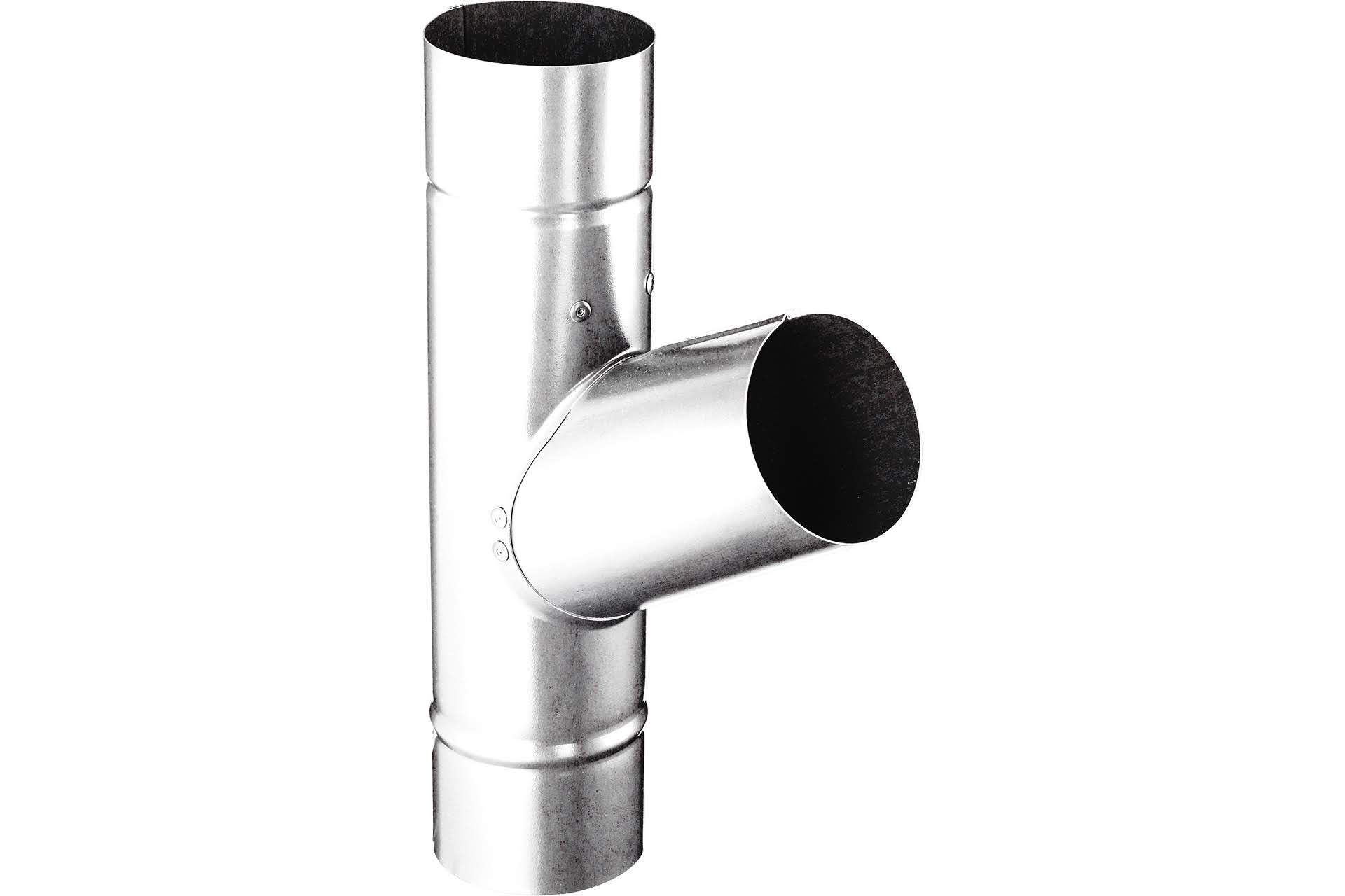 Abzweig feuerverzinkt Abzweig verzinkt – stabile, korrosionsbeständige Verbindung für Fallrohre im Niagara Metallrinnensystem. Erhältlich in 90/90, 100/100 und 100/90 mm, langlebig und montagefreundlich. Abzweig verzinkt Fallrohr Abzweig, Dachrinne Abzweig, Regenrohr Verteiler, Niagara Rinnensystem, verzinktes Fallrohr Zubehör