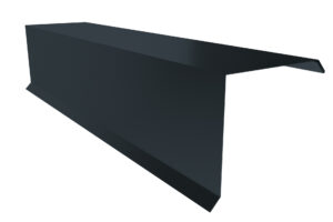 Ortgangblech in RAL 7016 Anthrazit Standard mit 110/100 Schenkel für ein Satteldach oder Pultdach aus Trapezblech für das Dach