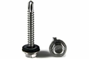 Edelstahlschrauben 6,5x65mm oder 6,5x80mm zur Berg Verschraubung von Trapezblechen mit Kalotten fürs Dach