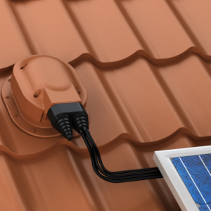 Solardurchführung Kabeldurchführung für Photovoltaik Anlagen auf Blech Dach, Trapezblech