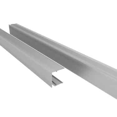Aluminium Abschlussprofil ungeschlitzt für 25 mm Stegplatten