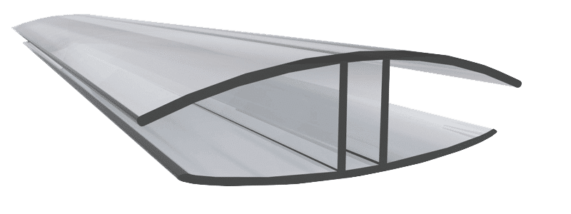H-Verbindungsprofil_aus_Polycarbonat VLF Polycarbonat H – Verbindungsprofil