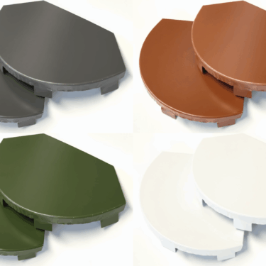 Endkappen für Tonnenfirst Groß und Klein in verschiedenen RAL Farben