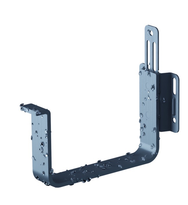 Stirnbretthalter Quadratisch in RAL 7016 Stirnbretthalter Quadratisch in RAL 7016 Combihaken für die Montage am Stirnbrett