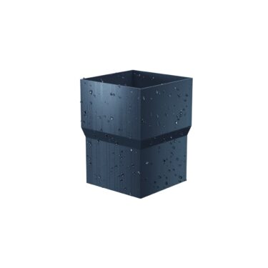 Muffe quadratisch RAL 7016 80/80 | Polmetal Kastenrinnensystem | Verbindung für Fallrohre