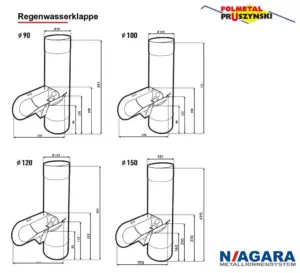 Regenwasserklappe feuerverzinkt 1 Regenwasserklappe verzinkt – robuste, korrosionsgeschützte Klappe für die Regenwassersammlung. Passend zum Niagara Metallrinnensystem, langlebig und montagefreundlich.