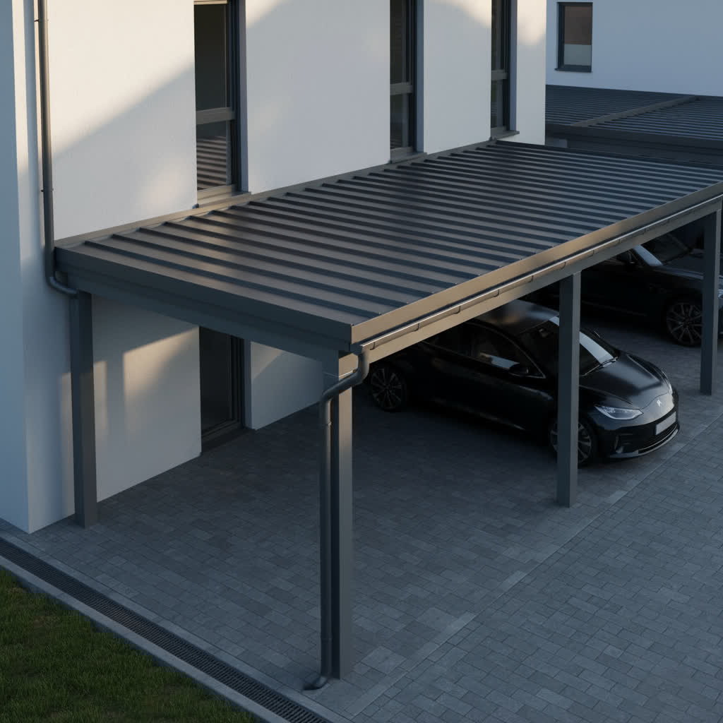 Ideal für Carports – Trapezblech T20 M in RAL 7016