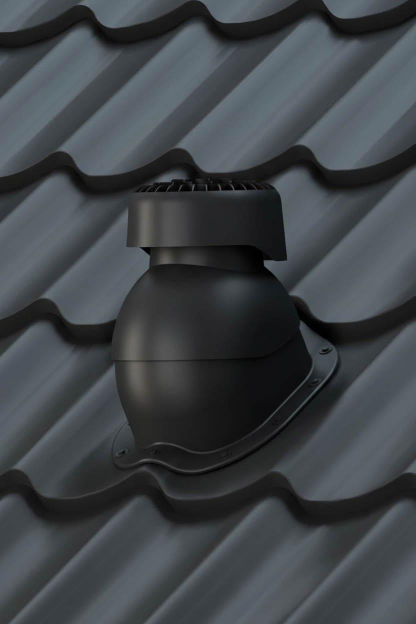 dachluefter_RAL7016_anthrazitgrau Sanitärlüfter für Dachziegelblech RAL 7016 anthrazitgrau