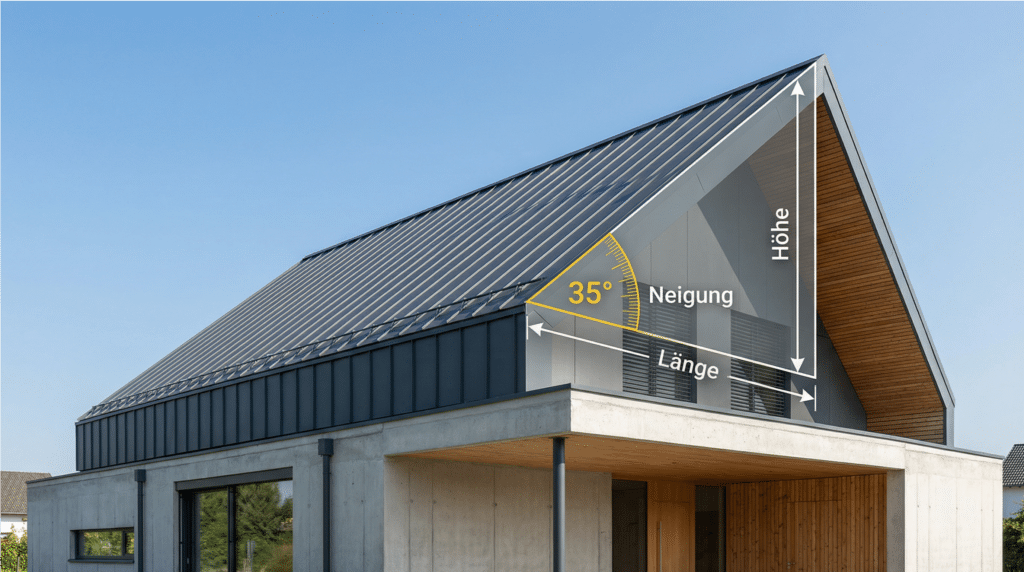 Dachgefälle berechnen: Kostenloser Rechner + Wichtige Tipps für Ihr Dach