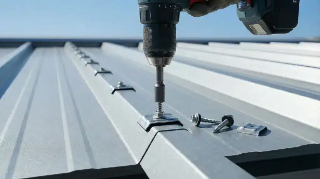 Edelstahlschrauben mit Kalotten auf Trapezblech T 45 333 Aluzink montage Tipps