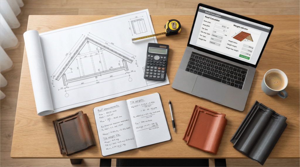 Dachziegel Bedarf & Gewicht berechnen – Kostenloser Rechner